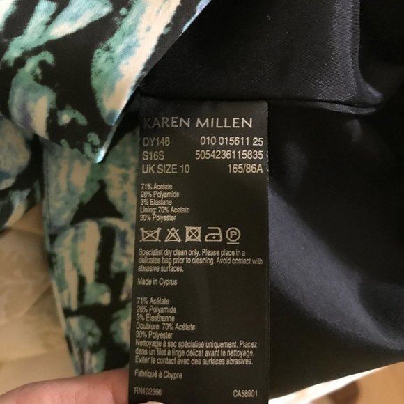 Karen Millen Teal Blue Sleeveless Dress - Picture 6 of 6